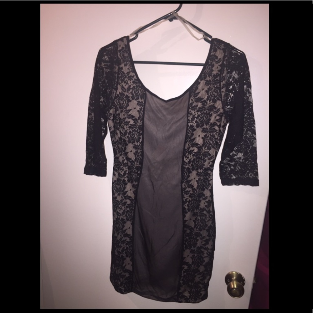 Black lace dress